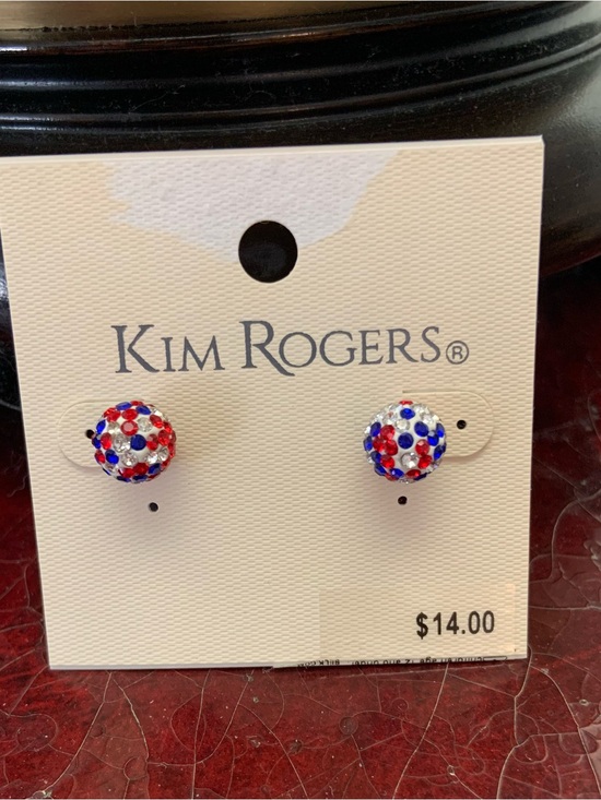 Kim Rogers Jewelry - Kim Rogers NWT Red White Blue Crystal Stud Earrings 🇺🇸🧨LABOR DAY🧨